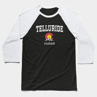 Telluride Colorado CO Vintage Athletic Mountains Baseball T-Shirt